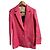 Blazer DMN rosa de algodón y lino