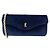 Clutch da sera convertibile in velluto blu Roberta di Camerino