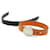Hermès Hermes 2 Straps Black Orange Leather Clou de Selle Bracelet Size M  - view 1