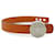 Hermès Hermes 2 Straps Black Orange Leather Clou de Selle Bracelet Size M  - view 2