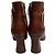Botas curtas de couro com motivo circular Roger Vivier Marrom Bordeaux - vista 3