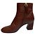 Botas curtas de couro com motivo circular Roger Vivier Marrom Bordeaux - vista 6