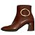 Botas curtas de couro com motivo circular Roger Vivier Marrom Bordeaux - vista 8