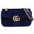 Gucci Borsa a tracolla Blue GG Marmont in velluto con catena