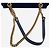 Gucci Borsa a tracolla Blue GG Marmont in velluto con catena - vista 5