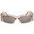 Balenciaga Gafas de sol rectangulares transparentes marrones Castaño