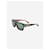 Gucci Grün-schwarze rechteckige Sonnenbrille mit Python-Besatz - Ansicht 2