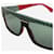 Gucci Grün-schwarze rechteckige Sonnenbrille mit Python-Besatz - Ansicht 5