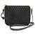 Borsa a tracolla Saint Laurent in pelle monogrammata e scamosciata Nero