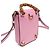 Borsa in pelle da donna Gucci Bamboo 702106 Rosa - vista 7