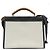 Borsa Fendi Selleria Peekaboo Fit Mini Marrone Bianco