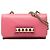 Clutch Rockstud Va Va Voom en cuero rosa con cadena Valentino