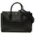 MCM Milla Satchel in pelle nera con stampa coccodrillo misura Medium Nero