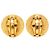 Orecchini Chanel Gold Gold Plated Round Floral Shield Clip On Earrings D'oro - vista 2