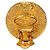 Orecchini Chanel Gold Gold Plated Round Floral Shield Clip On Earrings D'oro - vista 3