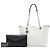 Tote Shopping Chanel White CC Perforated Chevron Caviar Bianco - vista 6