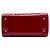 Lady Dior Cannage in vernice rosso, misura Medium Bordò - vista 3