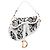 Borsa Saddle Dior bianca in pelle di vitello ricamata e decorata con perline Bianco