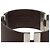 Bracciale rigido Chanel in pelle marrone goffrata e logo in ottone - vista 4
