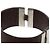 Bracciale rigido Chanel in pelle marrone goffrata e logo in ottone - vista 5
