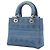 Dior Blue Medium Embroidered Canvas Cannage Lady D Lite - vista 2