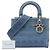 Dior Blue Medium Embroidered Canvas Cannage Lady D Lite - vista 6