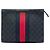 Clutch Gucci Black GG Supreme Web Nero