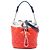 Chanel Bucket Bag Orange CC Multicolor gestepptes Lammleder Cuba Drawstring Rot