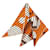 Sciarpa in seta Hermès Orange Triangular H Au Galop Arancione  - vista 1