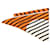 Sciarpa in seta Hermès Orange Triangular H Au Galop Arancione  - vista 2