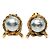 Orecchini a clip Chanel Gold Gold Plated Faux Pearls D'oro
