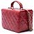 Vanity Case Chanel Red CC en cuir de veau glacé matelassé Rouge - vue 2