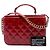 Vanity Case Chanel Red CC en cuir de veau glacé matelassé Rouge - vue 7