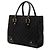 Borsa Gucci Black GG Canvas Nailhead Nero - vista 2