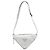 Sac à bandoulière convertible Triangle en cuir Saffiano blanc Prada Blanc cassé