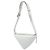 Sac à bandoulière convertible Triangle en cuir Saffiano blanc Prada Blanc cassé - vue 2