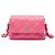Chanel Pink Small Quilted Lambskin Logo Chain Strap Flap Rosa