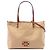 Tote Reversível Valentino Beige Canvas Rockstud Glam Lace Bege