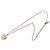 Collana con pendente Camelia in ottone argentato e madreperla Chanel Argento