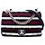 Chanel Blue Jumbo Stripe Jersey in Feltro e Corda Flap Blu navy
