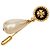 Spilla Chanel Gold Gold Plated Clover Faux Pearl Drop D'oro