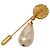 Spilla Chanel Gold Gold Plated Clover Faux Pearl Drop D'oro - vista 2