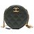 Clutch redonda Chanel Green CC de piel de cordero acolchada con cadena Verde Verde oscuro