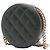 Clutch redonda Chanel Green CC de piel de cordero acolchada con cadena Verde Verde oscuro - vista 2