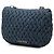 Borsa Miu Miu in denim matelassé blu con catena di cristalli - vista 2