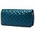 Wallet On Chain Portafoglio con catena Chanel Blue Quilted Patent Golden Class East West - vista 2