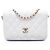 Chanel White CC Quilted Lambskin Side Packs Flap Bianco - vista 2