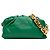 Pochette con catena in agnello verde Bottega Veneta