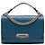 Chanel Blue Medium Quilted Grained Calfskin Label Click Top Handle Flap