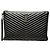 Portadocumentos Cassandre en piel de becerro negro con chevron Saint Laurent
